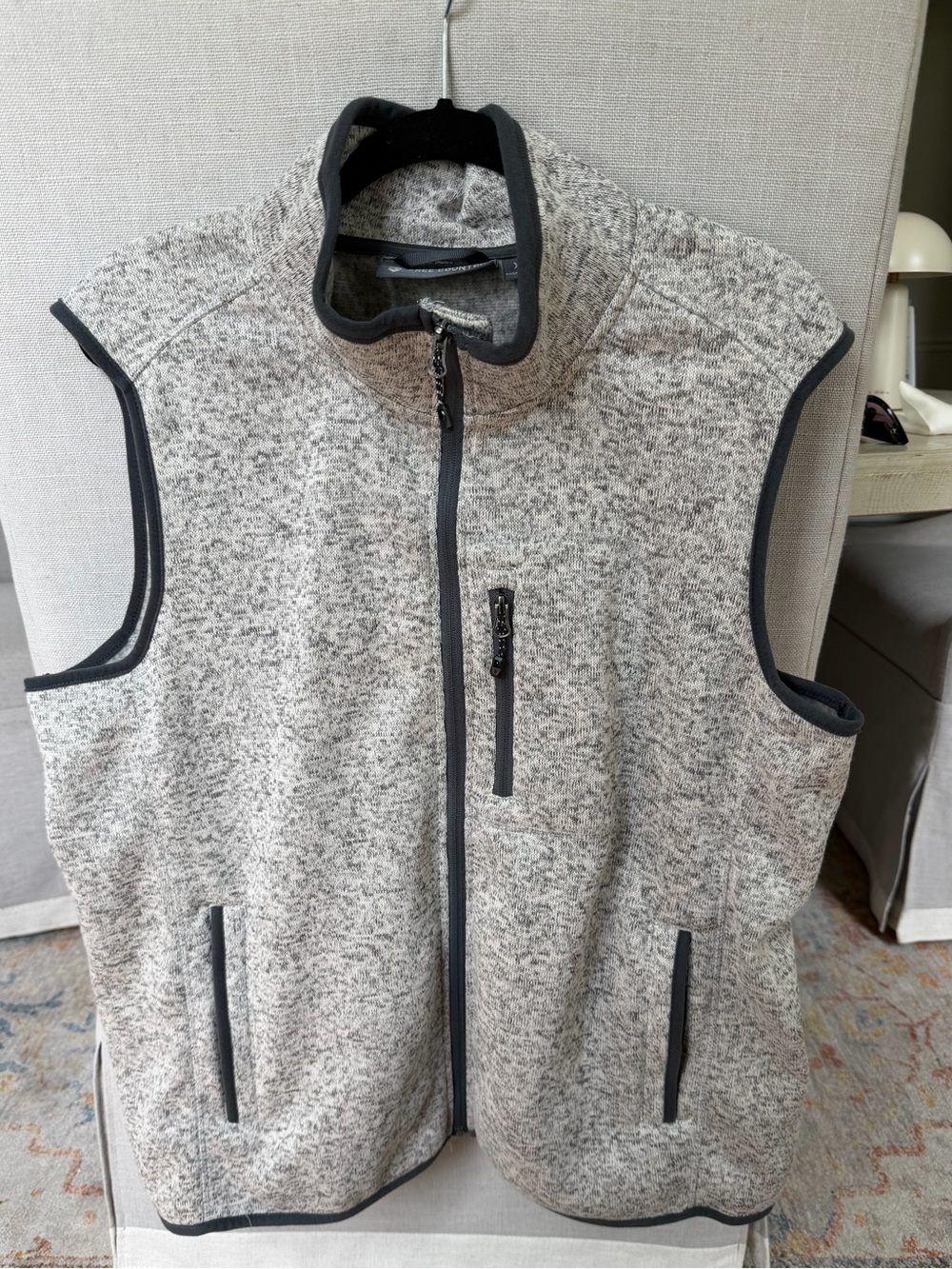 Men's Gray Fleece Vest